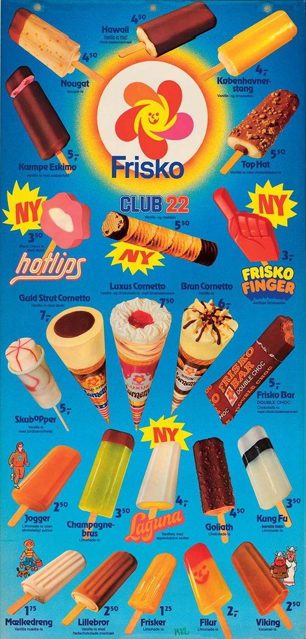 Frisko Is prisskilt fra 1982