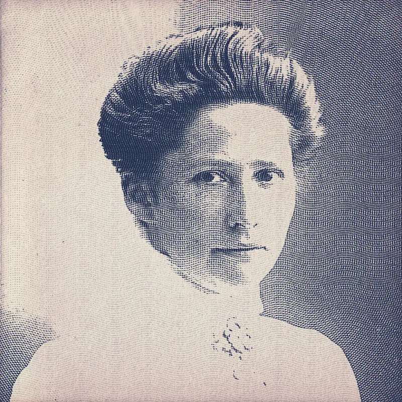 Fysiolog Marie Krogh (1874-1943) på pengesedlen