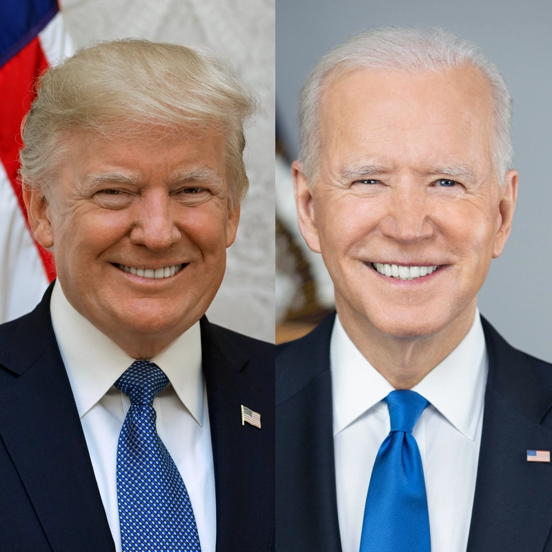 Det 60. amerikanske præsidentvalg finder sted tirsdag d. 5. november 2024. Valget står mellem Trump og Biden. (Foto: The White House/Oldmoney)