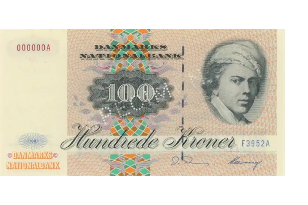 Hvad svarer en dansk 100-kroneseddel i 1995 til i 2024?