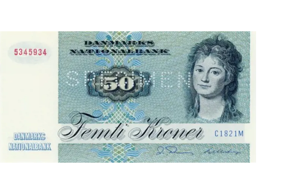 Hvad svarer en dansk 50-kroneseddel i 1988 til i 1989?