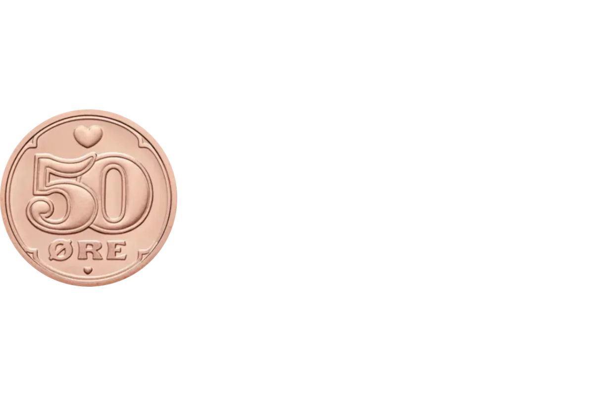 Hvad svarer en dansk 50-øremønt i 2005 til i 2006?