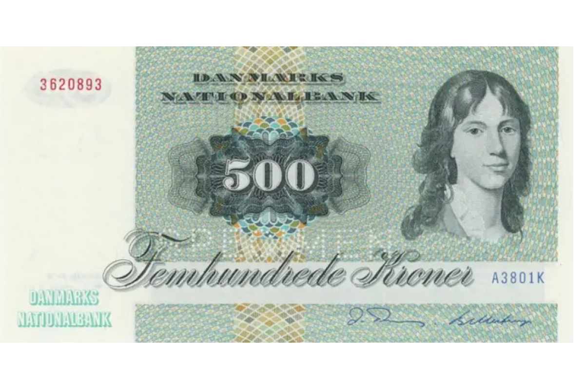 Hvad svarer en dansk 500-kroneseddel i 1984 til i 1985?